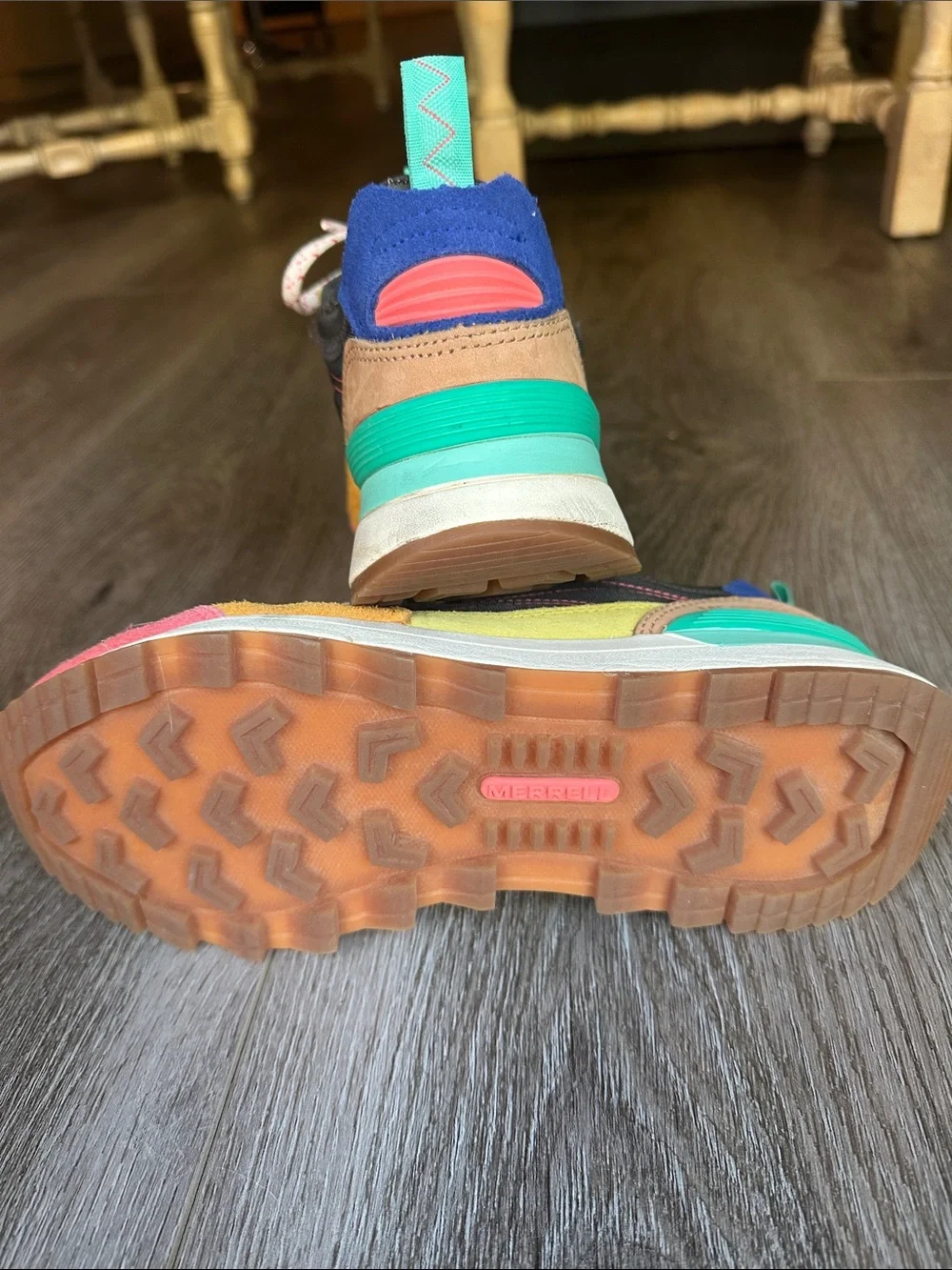Merrell women’s Alpine 83 colorblock Multicolor Suede & Mesh Sneakers